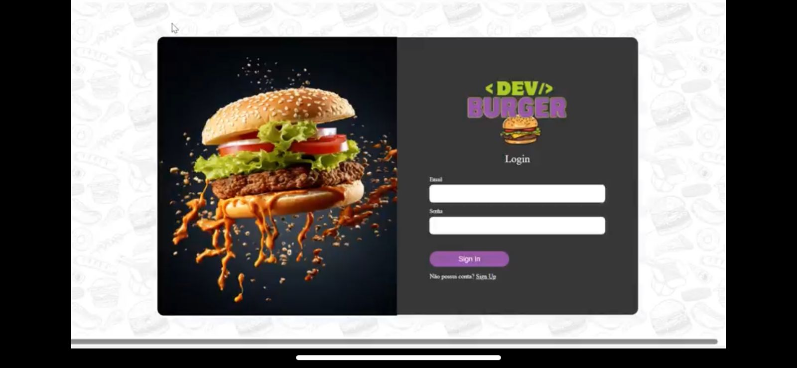 Imagem do projeto DevBurguer